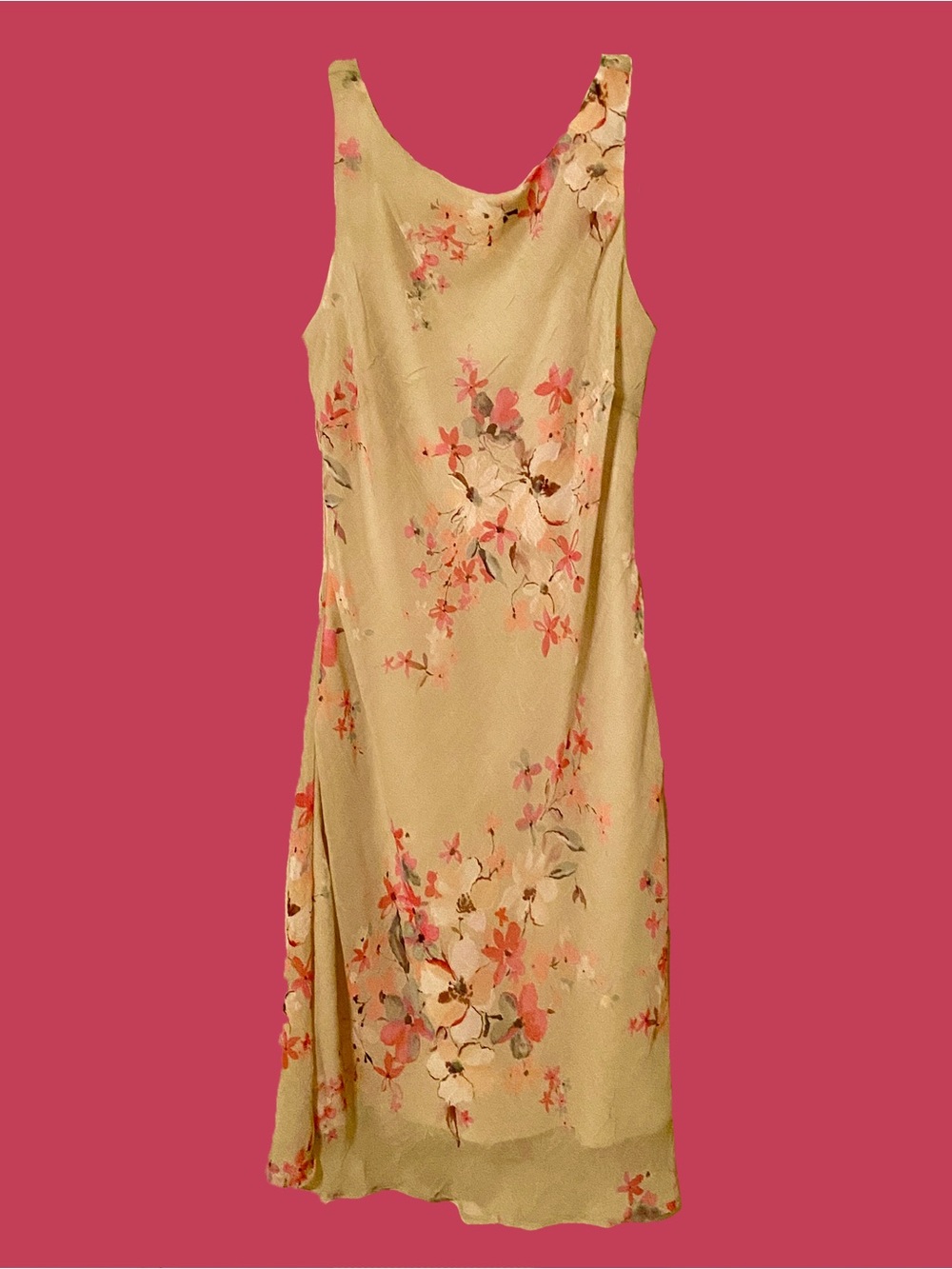 B. Darlin Light Yellow Floral Midi Dress